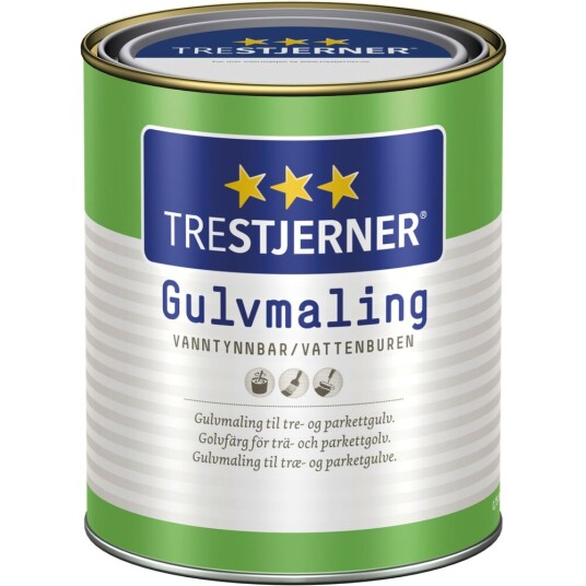Trestjerner Gulvmaling matt klassisk hvit base 0.68l
