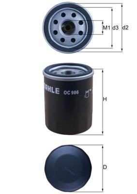Oljefilter KNECHT OC 986