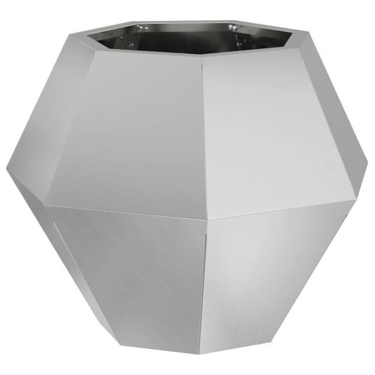 vidaXL Plantekassed 2 pcs sølv 50 x 50 x 40 cm Galvanisert Stål