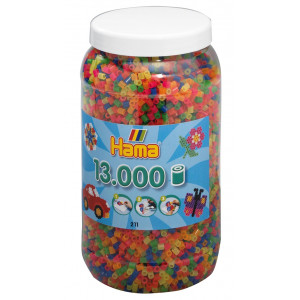 Hama Midi Perler 211-51 Neon Mix 51 13.000 stk