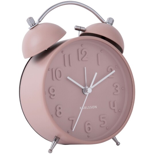 Karlsson Iconic Alarm Clock Vekkeklokke KA5784PI - Unisex - 11 cm - Kvarts urverk