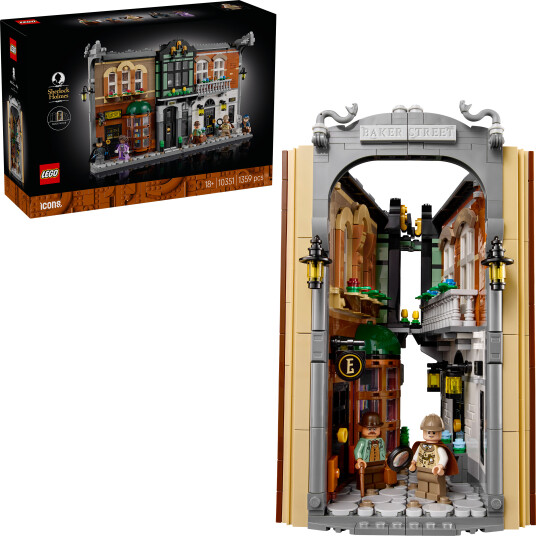 LEGO Icons Sherlock Holmes Bokstøtte 10351 - Viktoriansk Detektiv Tema