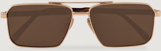 Prada Eyewear Prada 0PR A57S Metal Sunglasses Gold