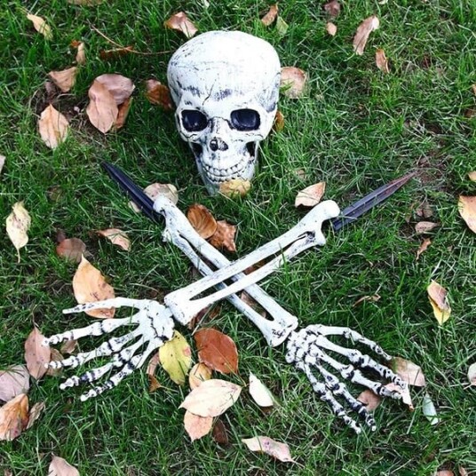 Halloween Hodeskalle Hagedekorasjoner 3 stk