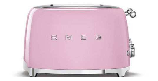 Smeg 50's Style Brødrister 4 Skiver Pastellrosa TSF03PKEU
