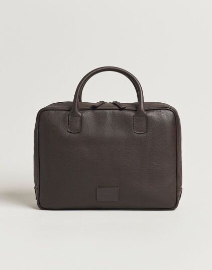 Anderson's Full Grain Leather Briefcase Dark Brown