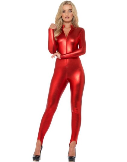 Smiffys Rødt Bodysuit Damekostyme Strl L Smiffys Rødt Bodysuit Damekostyme Strl L