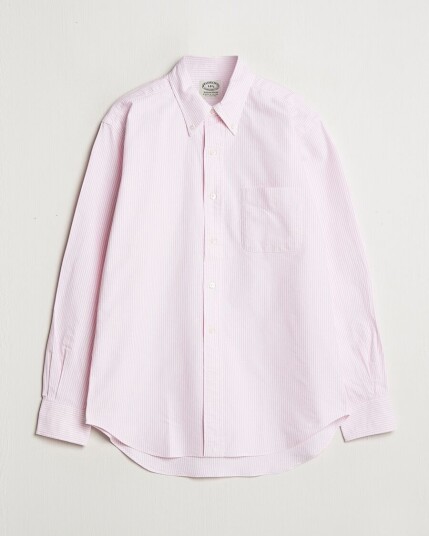 Kamakura Shirts Vintage Ivy Oxford Button Down Shirt Pink Stripe