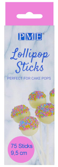 CakeSupplies PME Lollipop-pinner Hvite - 9,5 cm 75-stk CakeSupplies PME Lollipop-pinner Hvite - 9,5 cm 75-stk