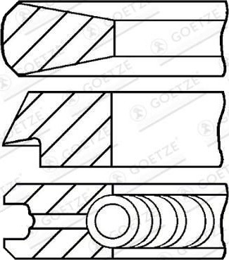Stempelringsett GOETZE ENGINE 08 118900 00