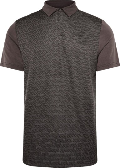 Original Penguin Golf Archive Geo Jacquard Polo - CHOCOLATE TORTE - S