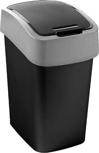 Curver Flip Bin Avfallsbøtte 50L - Sort/Sølv