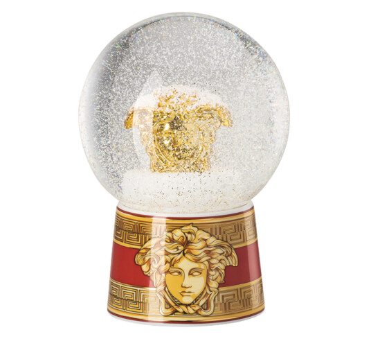 Versace Medusa Amplified golden coin snøkule rød liten