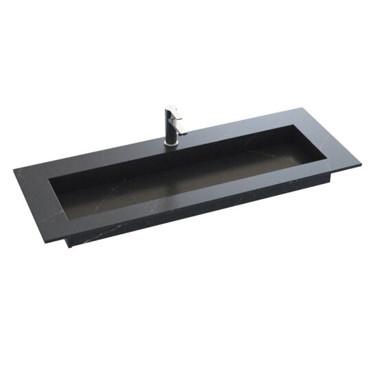 Dansani Inzo Angular Servant Silestone B60-165xh1,20xd45,50cm Charcoal Soapstone / 120cm