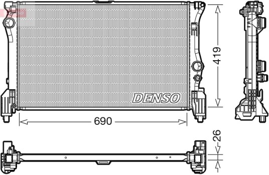 DENSO DRM17112 Radiator motorkjøling