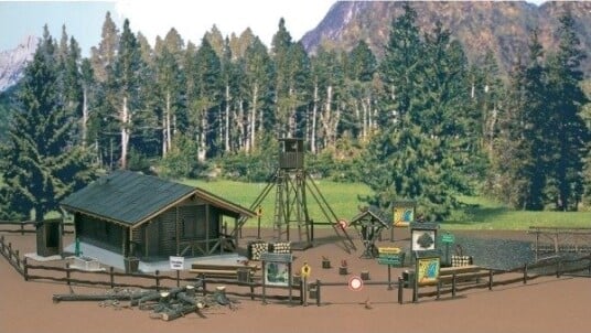 Busch 6042 H0 Sett Skogshytte Byggesett