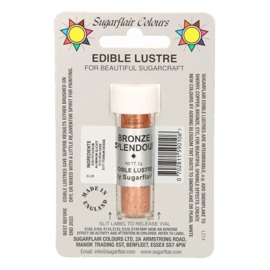 Sugarflair Spiselig Glitter Bronze Splendour 4g 
