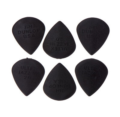 Dunlop Plectrum Ultex 427 Jazz III 2,0 Plektren 6 Stück