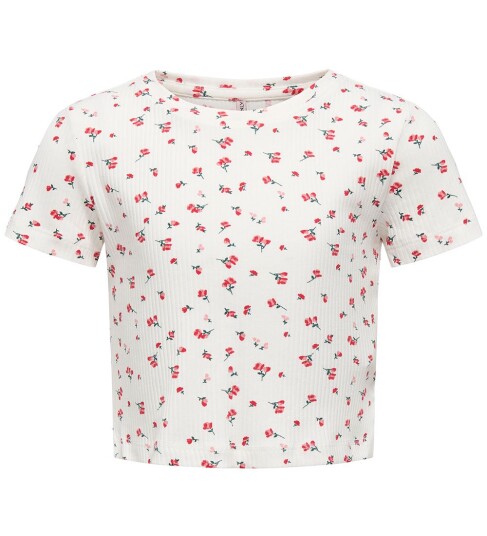 Kids Only Topp kogBella Life Short Aop S/S Top Jrs Rød