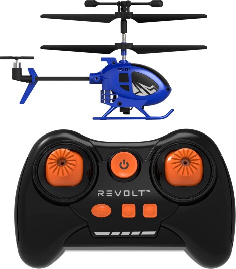REVOLT S100 Mini Helikopter Blå med RTF og 150m Rekkevidde