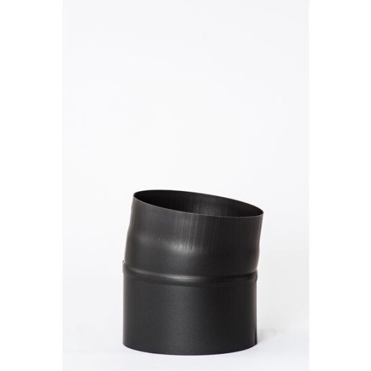 Tolmer Røkrør Kne Ø125x10° Kort 1.2 Sort Emalje Uten Luke Tolmer Røkrør Kne Ø125x10° Kort 1.2 Sort Emalje Uten Luke