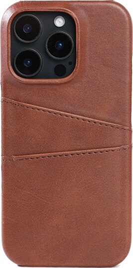 Trolsk Mobildeksel med Kortlomme Skinnimitasjon (iPhone 16 Pro) Brun