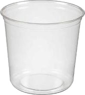 Bæger Deli 600 Ml 24 Oz Ø117x104 Mm Rund Rpet Klar,10 Ps X 50 Stk/Krt