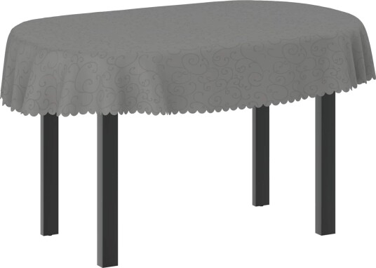 vidaXL Bordduk Oval Lysegrå 130 x 220 cm vidaXL Bordduk Oval Lysegrå 130 x 220 cm