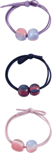Mango Pack Of 3 Combined Hair Ties Purple ONE SIZE Mango Pack Of 3 Combined Hair Ties Purple ONE SIZE