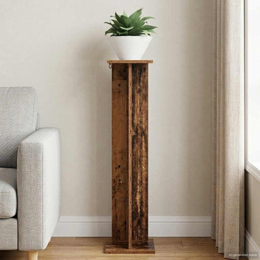 vidaXL Planteholder Gammelt tre 25 x 25,5 x 100,5 cm Konstruert tre