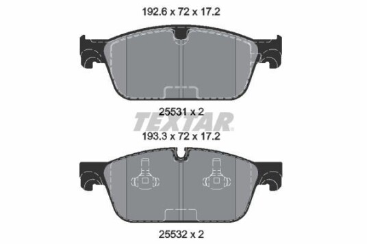 Bremseklosser TEXTAR 2553103