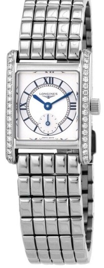 Longines Dameklokke L5.200.0.75.6 Mini DolceVita Hvit/Stål 29x21.5 mm