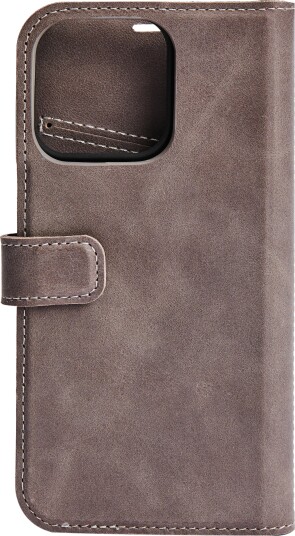 Essentials Avtakbar Lommebok for iPhone 13 Pro - Grå Flip-Cover med 3 Kortplasser Essentials Avtakbar Lommebok for iPhone 13 Pro - Grå Flip-Cover med 3 Kortplasser