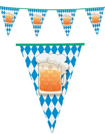 6 meter Oktoberfestbanner med Ølseidel Beer Party
