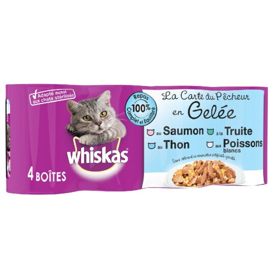 Whiskas La Carte 12 X 390 400 G Fra Fiskeren I Gelè (12 X 390 G) Whiskas La Carte 12 X 390 400 G Fra Fiskeren I Gelè (12 X 390 G)