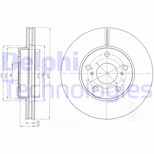 Bremseskive DELPHI BG4234C