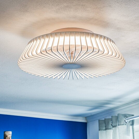Mantra Iluminación Smart LED-takvifte Himalaya, hvit, DC, stillegående, Tuya dimbar, Hvit / opal, Stue / spisestue, Metall, Moderne