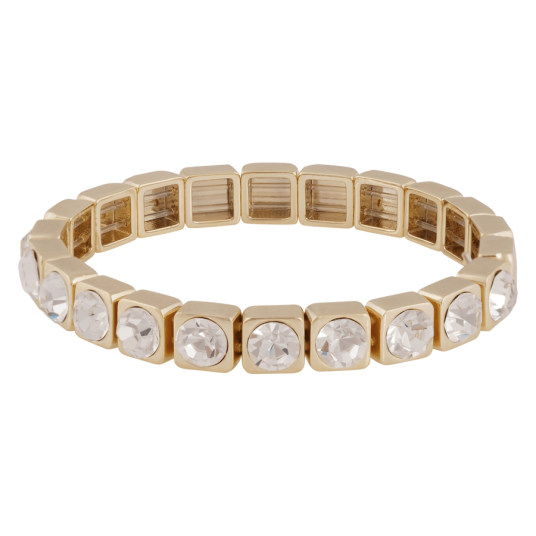 Snö Of Sweden Brick Small Elastic Crystal Brace Gold Clear Onesiz Snö Of Sweden Brick Small Elastic Crystal Brace Gold Clear Onesiz
