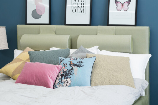 Glatt Sengegavl Olivia 150 cm Grønn