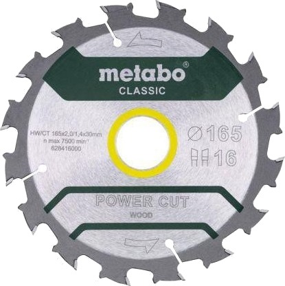 Metabo Classic Sirkelsagblad Grov/Medium - 165x30mm, 16 Tenner