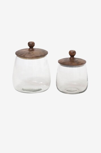 Zelected by Houze - 2/sett Krukke Zulu Brun - Transparent