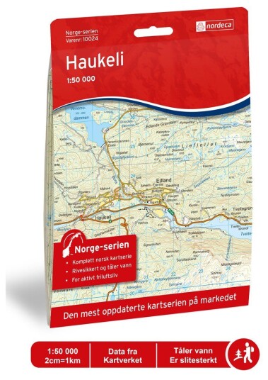 Ugland IT Nordeca Haukeli Norge-serien 1:50 000 Turkart