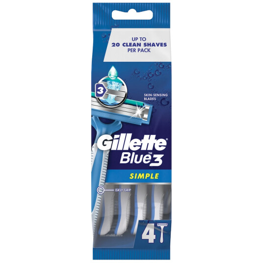 Gillette Blue3 Simple Engangsskraper 4 stk