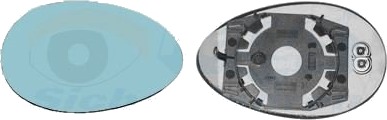 VAN WEZEL 0156838 Speilglass, ytterspeil