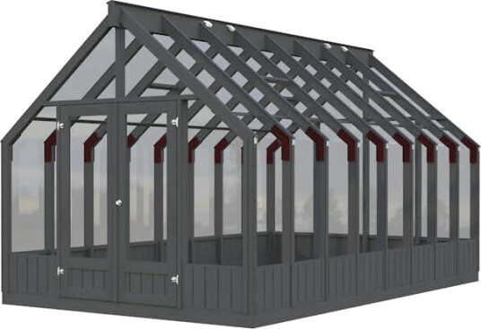 Drivhus Palmako Emilia 13,8 M2 Gråmalt