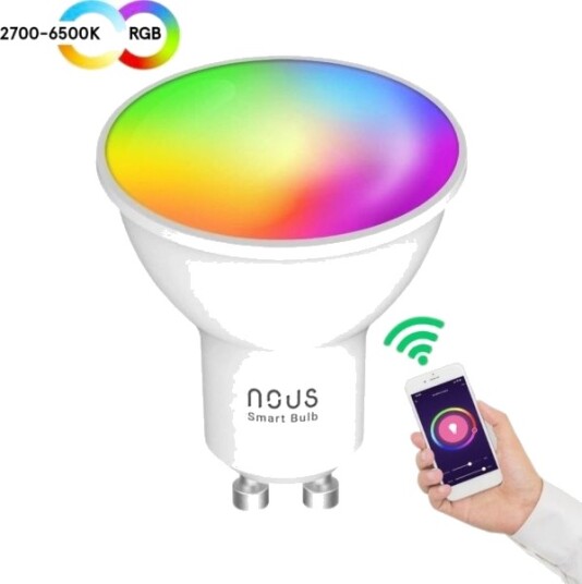 Led Pære Gu10 230V 4,5W 350Lm 2700K   6500K Rgb Smart Wi Fi Appstyrt Tuya / Smart Life P8 Nous