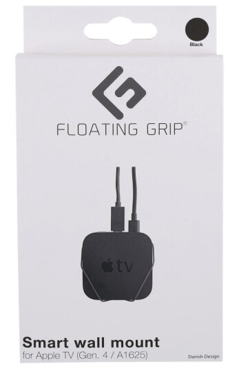 Floating Grip Veggfeste for Apple TV Gen. 4 - Svart