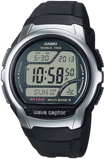 Casio Herreklokke WV 58R 1AEF Wave Ceptor LCD/Resinplast Ø44 mm