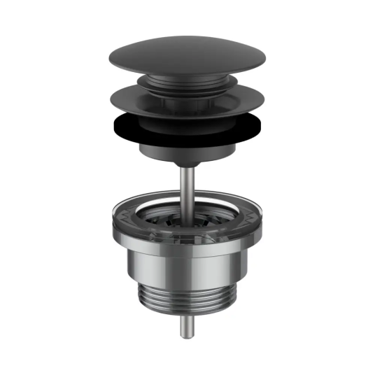 Laufen Push open Bunnventil 63 mm Sort Matt PVD Laufen Push open Bunnventil 63 mm Sort Matt PVD
