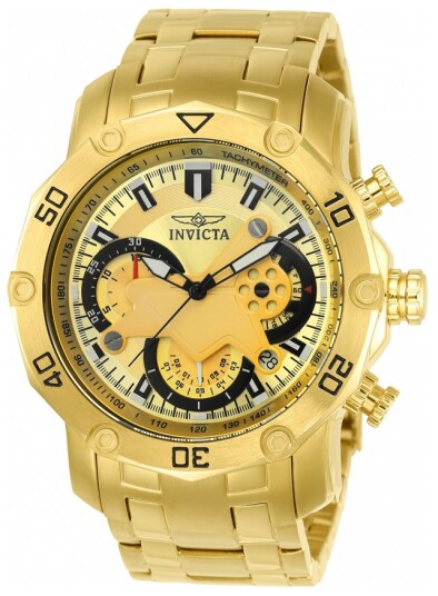 Invicta Herreklokke 22761 Pro Diver Gull/Gulltonet stål Ø50 mm Invicta Herreklokke 22761 Pro Diver Gull/Gulltonet stål Ø50 mm
